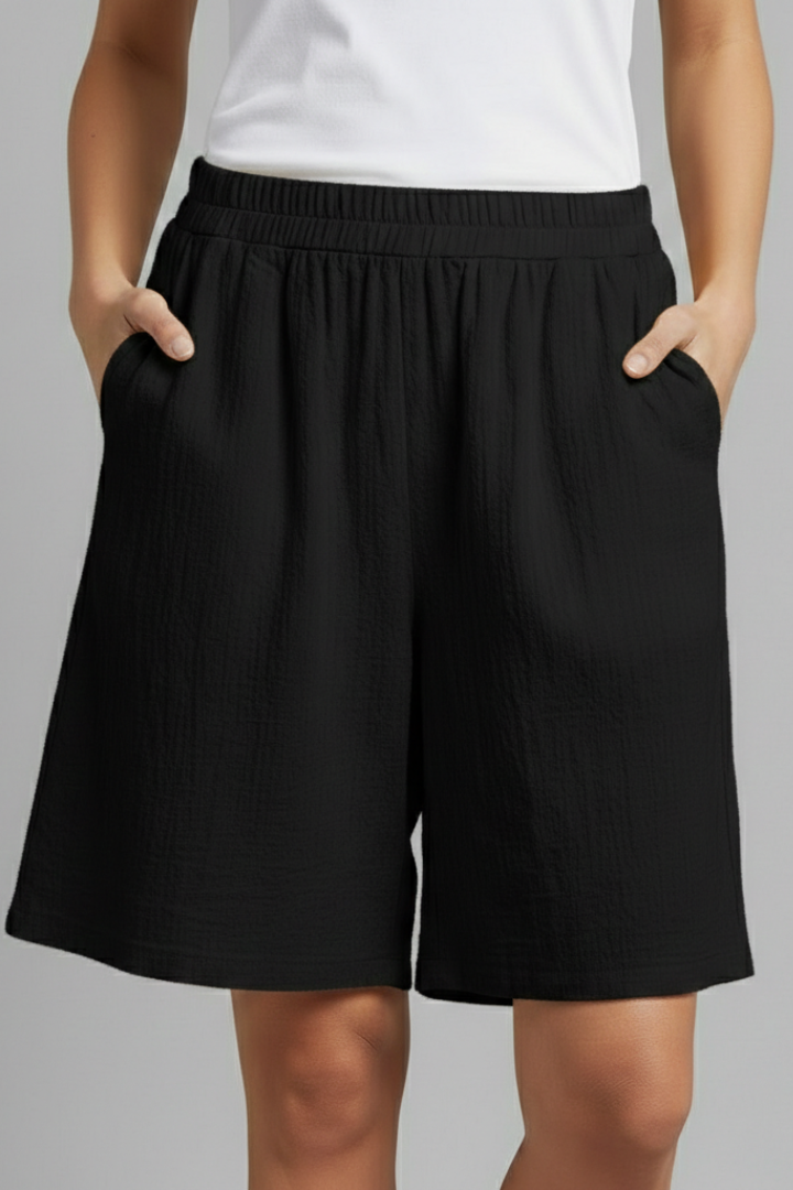 Women’s Knee Length Shorts with Drawstring Waist