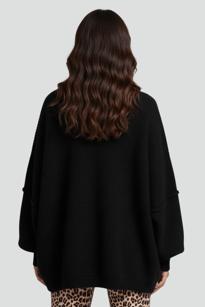 Women’s Knit Cardigan with Button-Front Style and Dropped Shoulders