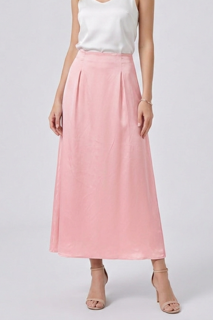 Women’s Maxi Skirt with High Waist and A-Line Shape