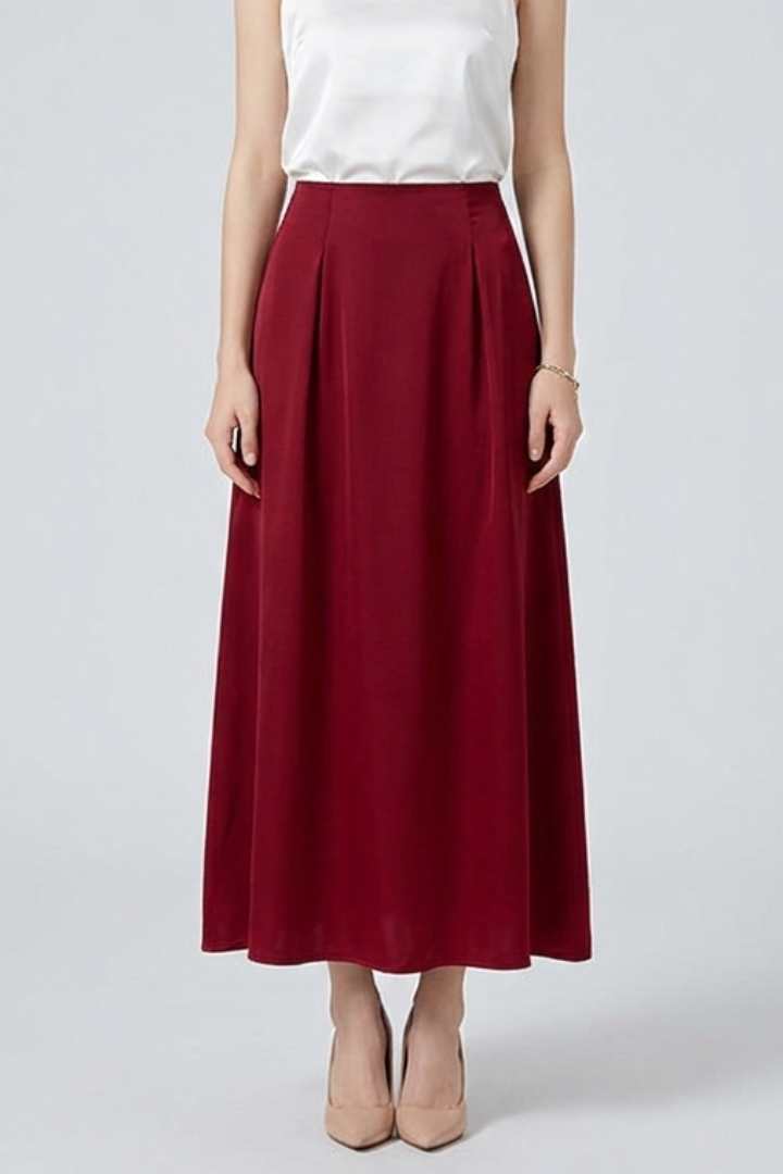 Women’s Maxi Skirt with High Waist and A-Line Shape
