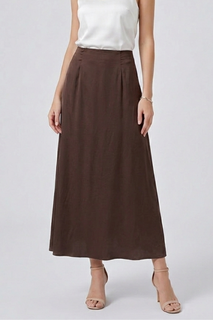 Women’s Maxi Skirt with High Waist and A-Line Shape