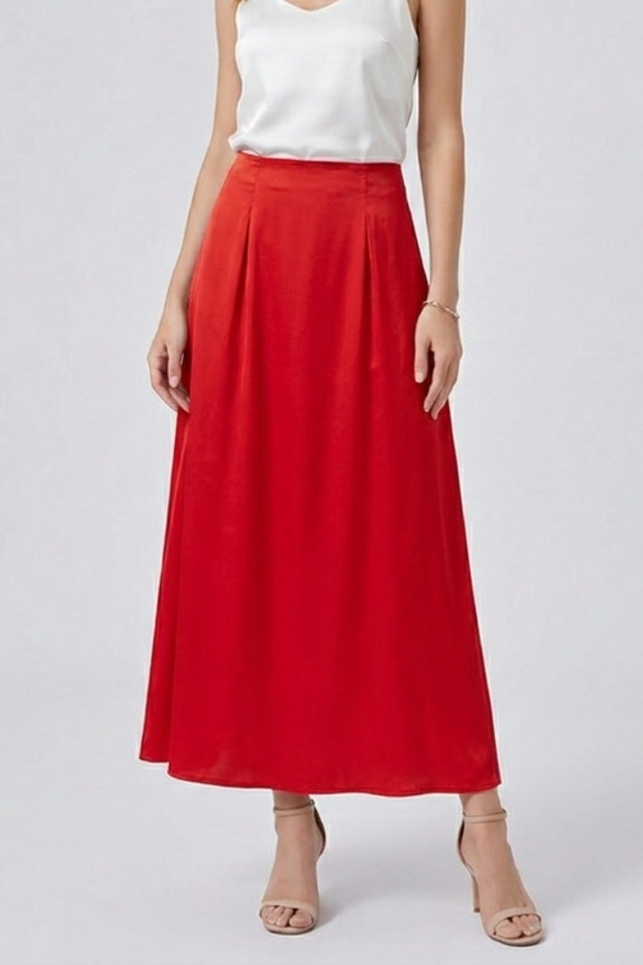 Women’s Maxi Skirt with High Waist and A-Line Shape