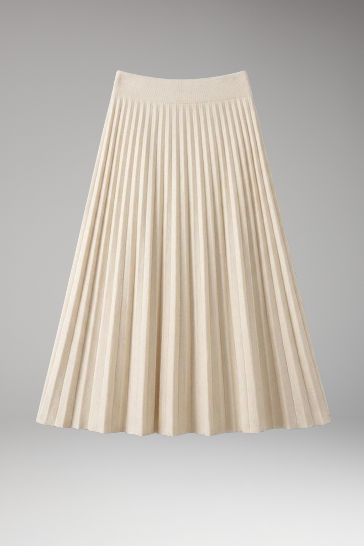 Women’s Maxi Skirt with Pleats and Elastic Waist