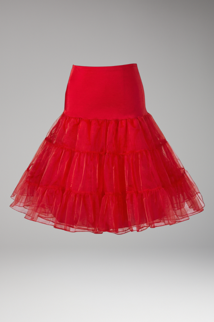 Women’s Mini Skirt with Elastic Waist and Tiered Mesh