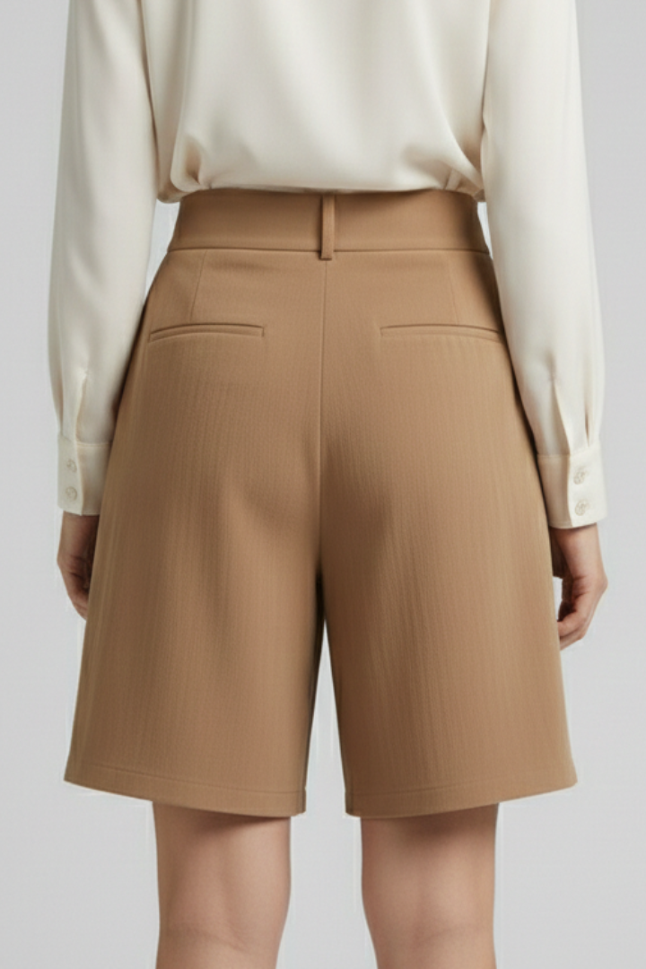 Women’s Shorts with Button Waist and Wide Legs