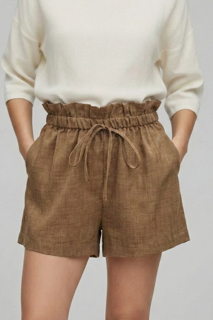 Women’s Shorts with Drawstring Waist and Side Pockets