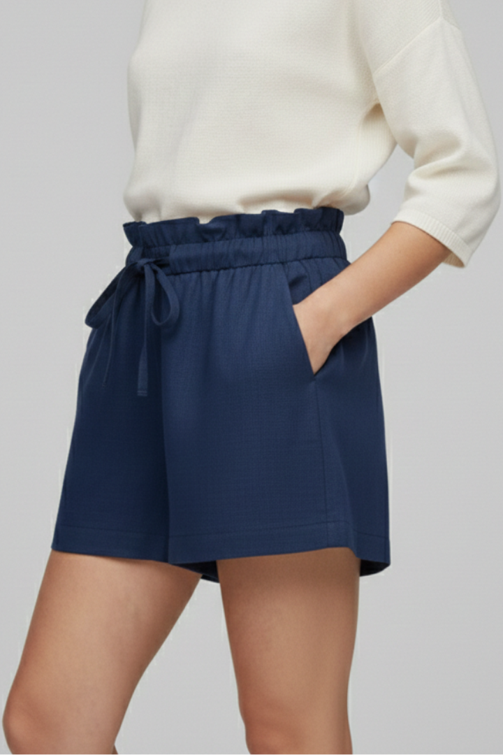 Women’s Shorts with Drawstring Waist and Side Pockets