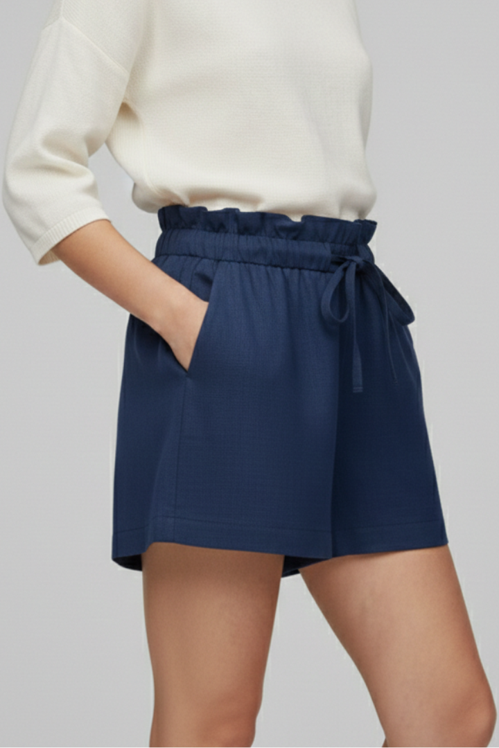 Women’s Shorts with Drawstring Waist and Side Pockets