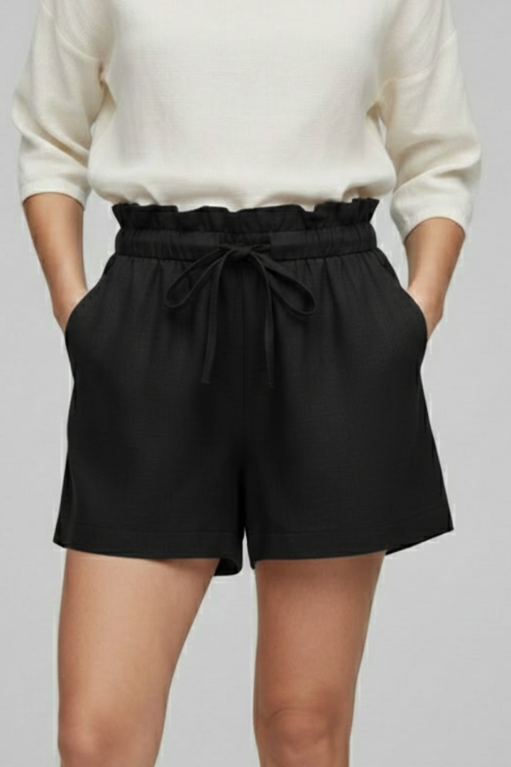 Women’s Shorts with Drawstring Waist and Side Pockets