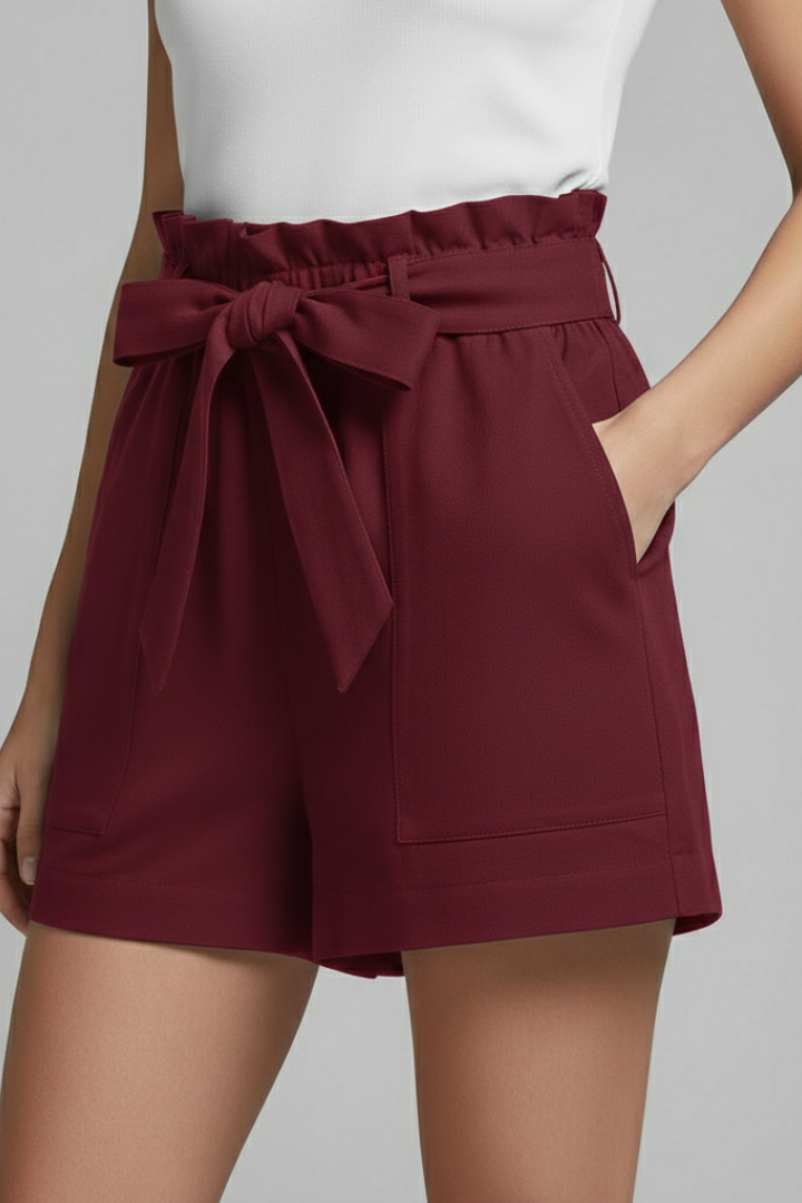 Women’s Shorts with Tie Waist and Side Pockets