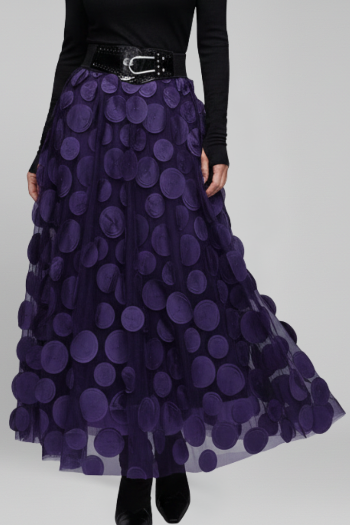 Women’s Skirt with Elasticated Waistband and Layered Panels