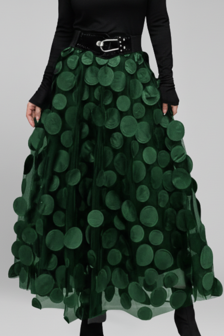 Women’s Skirt with Elasticated Waistband and Layered Panels