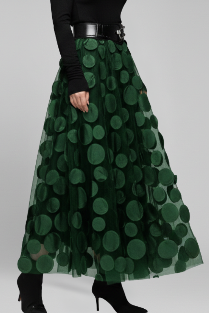 Women’s Skirt with Elasticated Waistband and Layered Panels