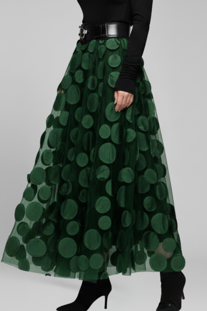 Women’s Skirt with Elasticated Waistband and Layered Panels