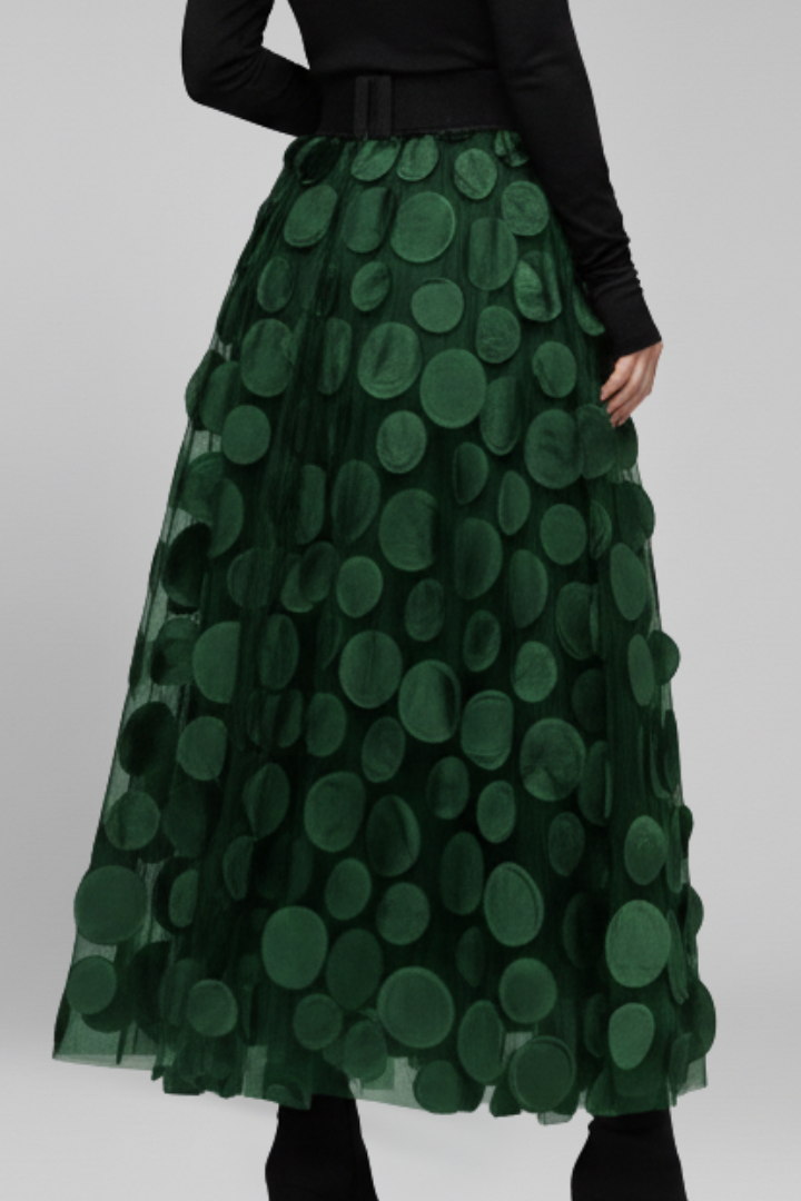 Women’s Skirt with Elasticated Waistband and Layered Panels