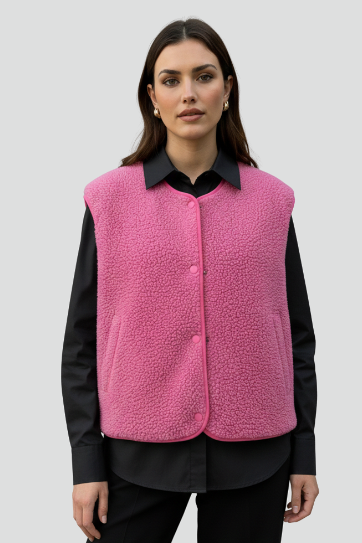 Women’s Sleeveless Vest with Textured Surface