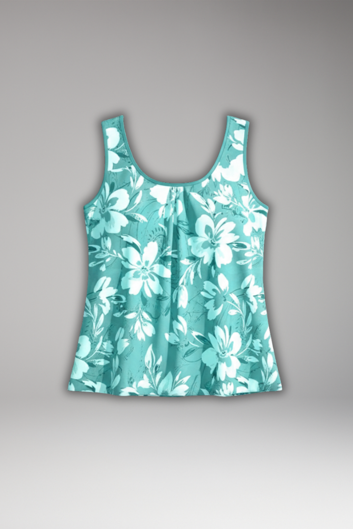 Women’s Tankini Set with Floral Top and Shorts