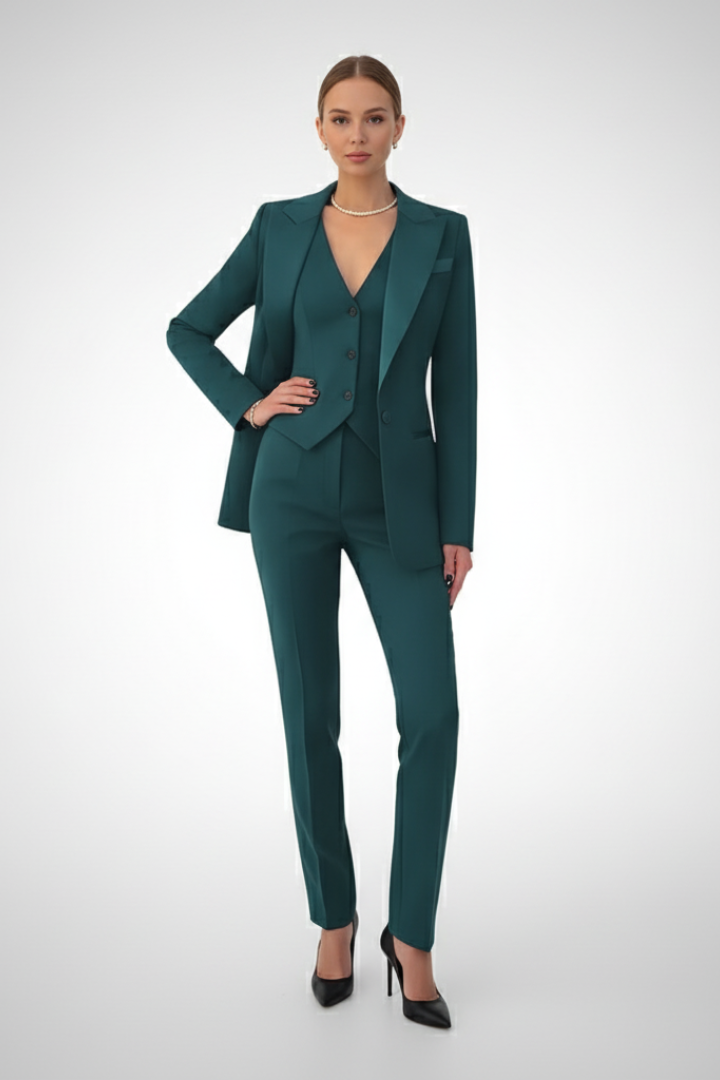 Women’s Three-Piece Suit with Blazer and Waistcoat