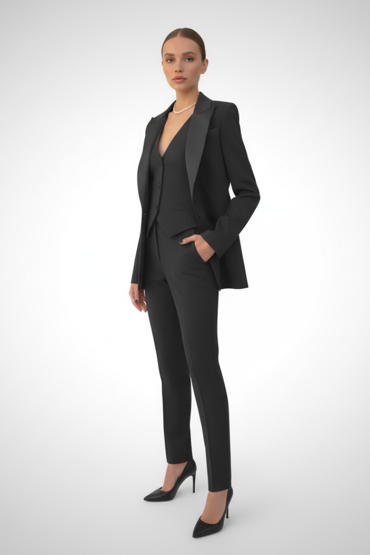 Women’s Three-Piece Suit with Blazer and Waistcoat
