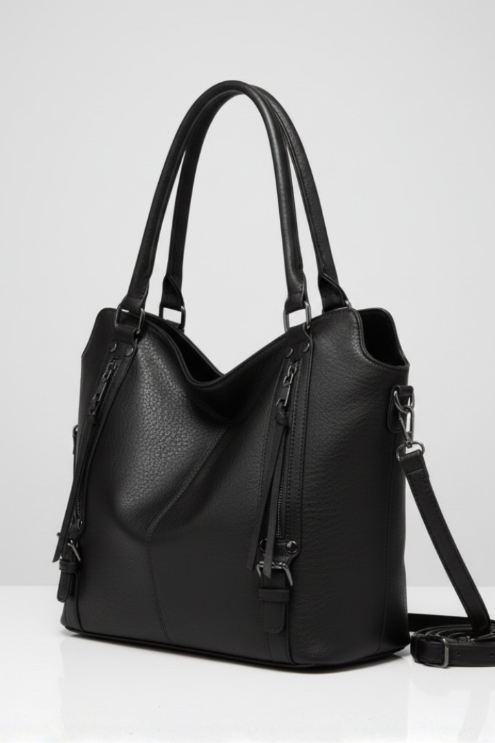 Women’s Tote Bag with Dual Handles and Zip Closure