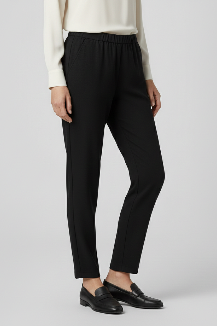 Women’s Trousers with Elastic Waistband and Side Pockets