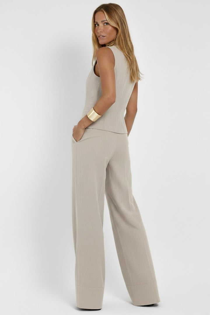 Women’s Two Piece Outfit  V Neck Waistcoat