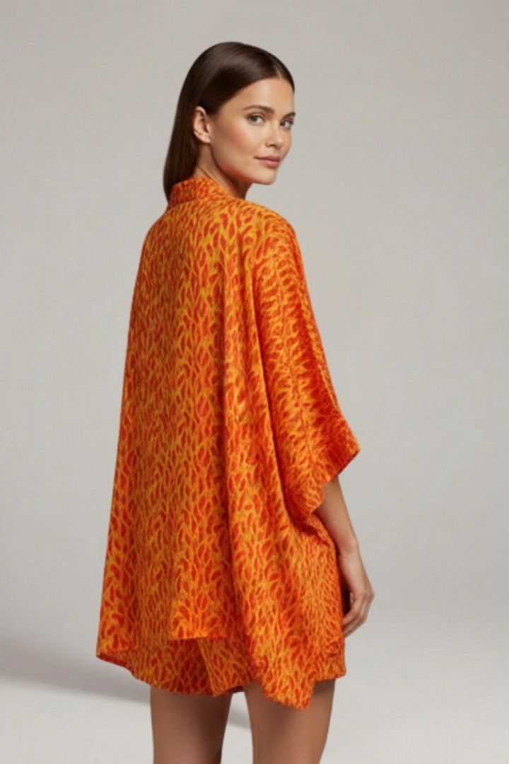 Women’s Two Piece Set with Open Front Jacket and Shorts