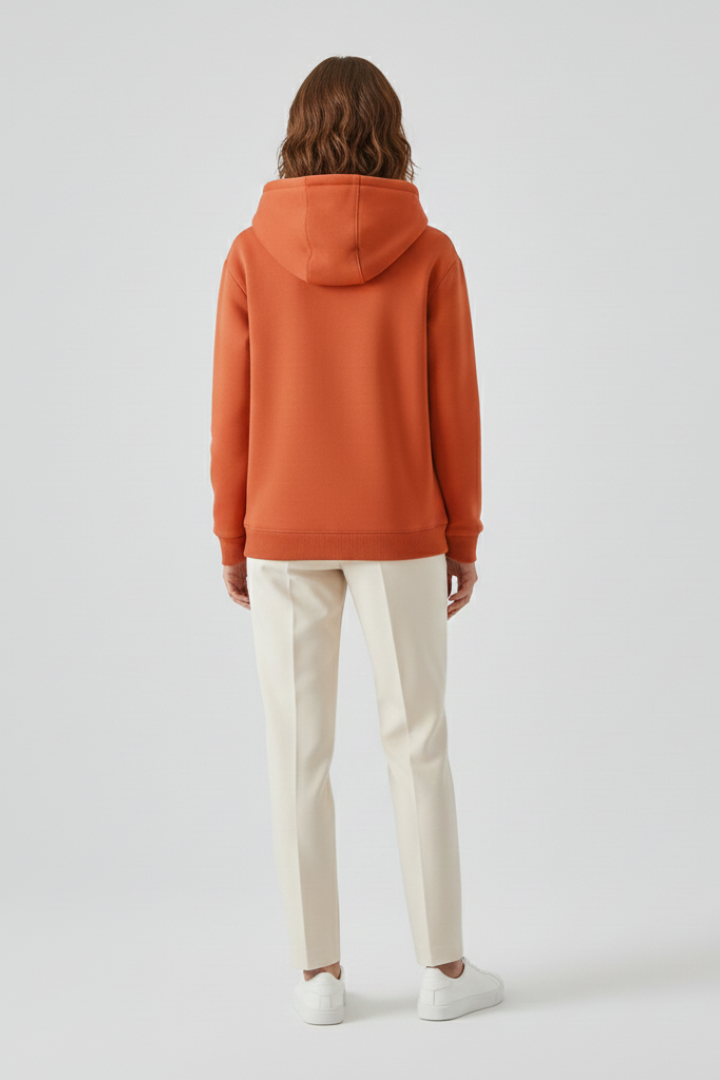 Women’s sweaters hoodie with sherpa lining and ribbed cuffs