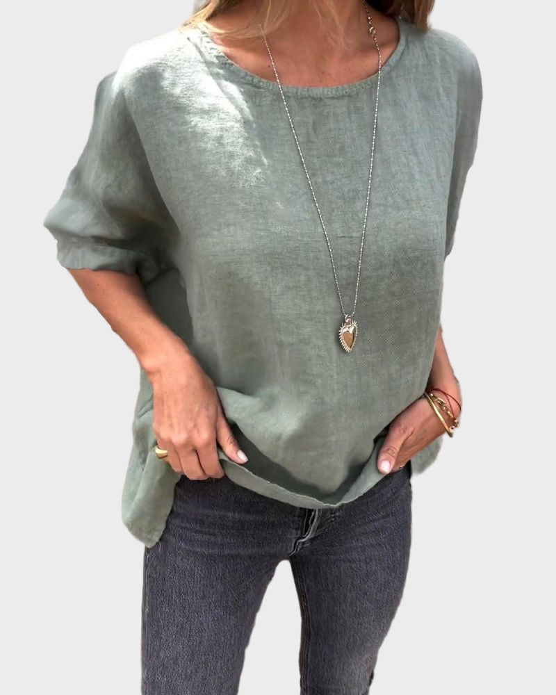 Women’s Round Neck Relaxed Fit T-Shirt