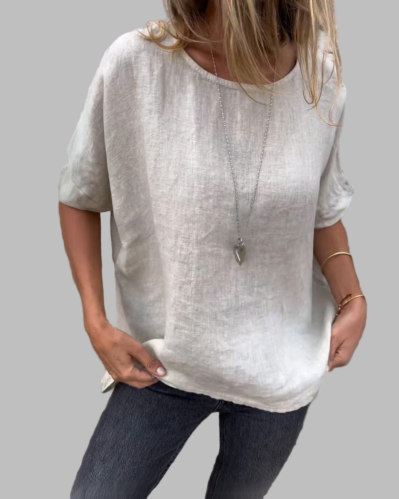 Women’s Round Neck Relaxed Fit T-Shirt
