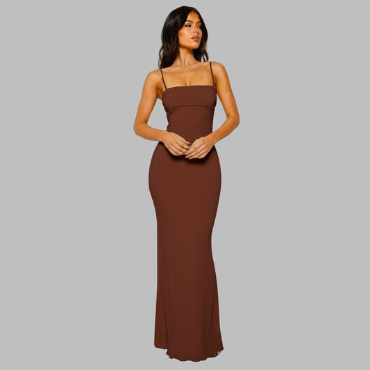 Backless Bodycon Maxi Dress for Women