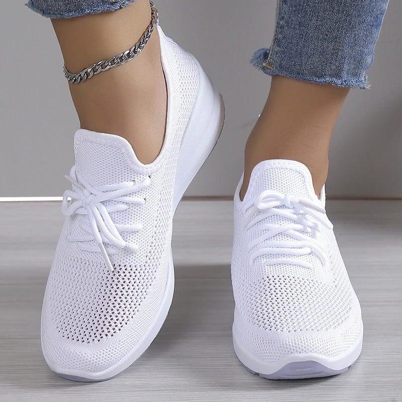 Unisex Lace-Up Sneakers with Footbed and Layered Sole